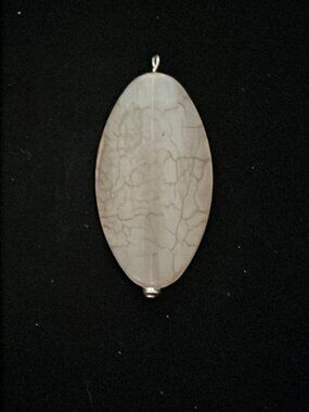 Marquise Shaped White with Brown Veins Pendant